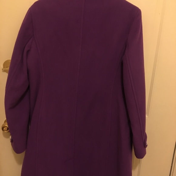 NWT LL Bean Purple Lambswool Coat Size 12 - Picture 5 of 7